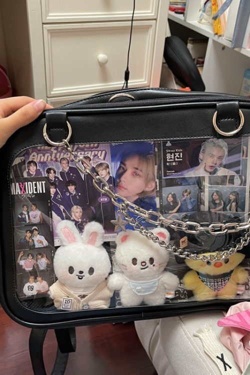 Large Ita Handbag with Clear Window and Included Insert for Plushies and Pins