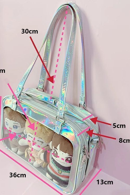Large Ita Handbag with Clear Window and Included Insert for Plushies and Pins