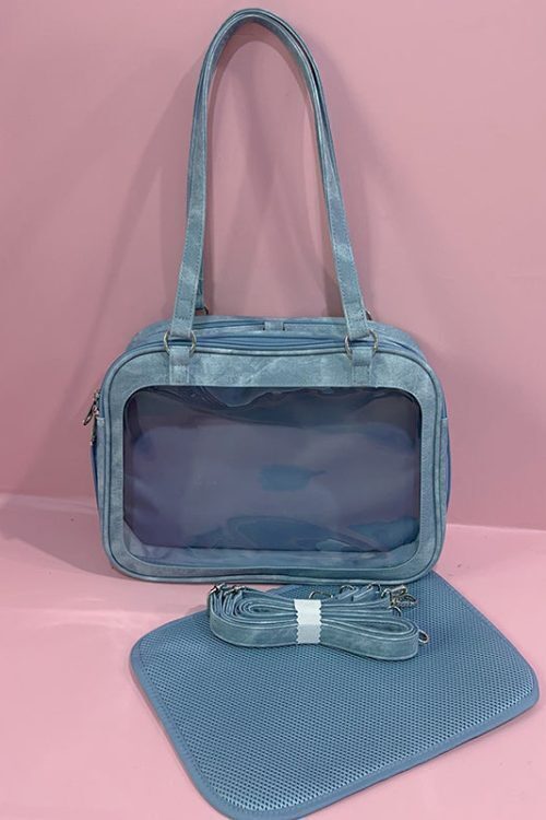 Large Ita Handbag with Clear Window and Included Insert for Plushies and Pins