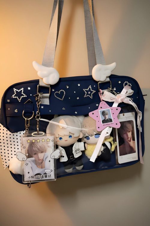 Large Ita Messenger Bag with Clear Window for Plushies and Pins