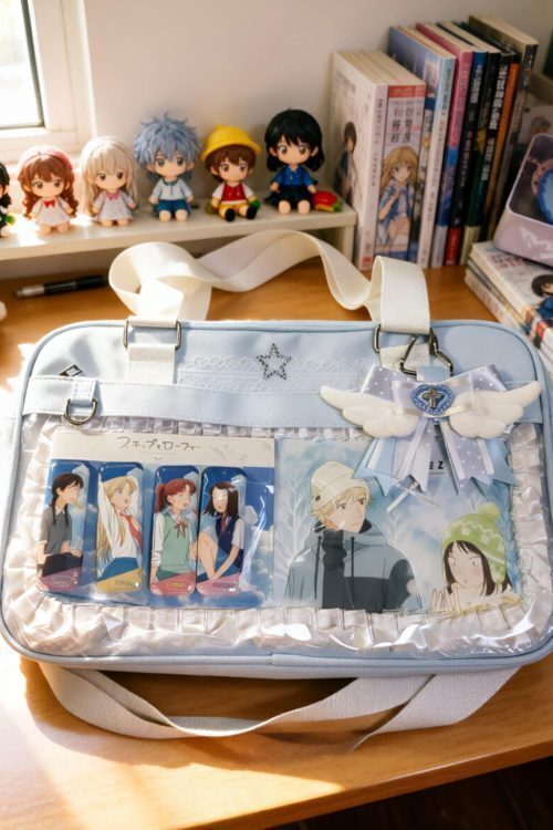 Large Ita Messenger Bag with Clear Window for Plushies and Pins