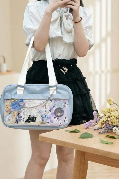 Large Ita Messenger Bag with Clear Window for Plushies and Pins