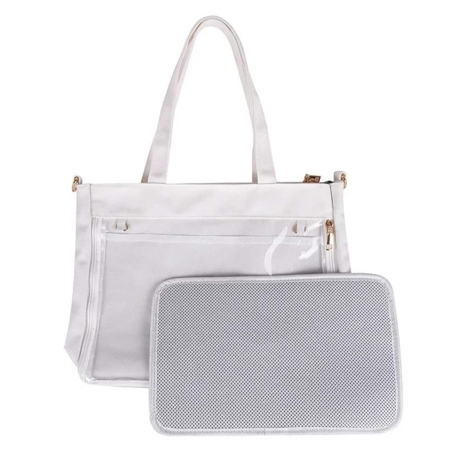 Large Ita Shoulder Bag with Clear Window for Pin Display Large Ita Shoulder Bag with Clear Window for Pin Display