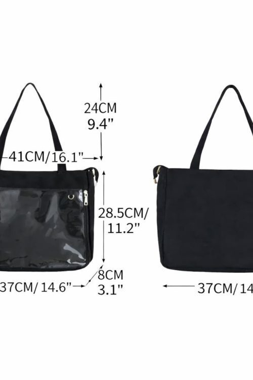 Large Ita Shoulder Bag with Clear Window for Pin Display
