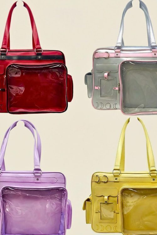 Large Ita Shoulder Bag with Clear Window for Plushies and Pins