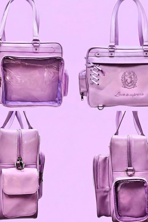 Large Ita Shoulder Bag with Clear Window for Plushies and Pins