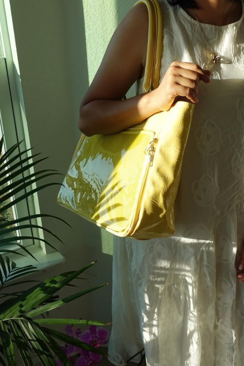 Large Ita Tote Bag with Clear Window for Pin Display