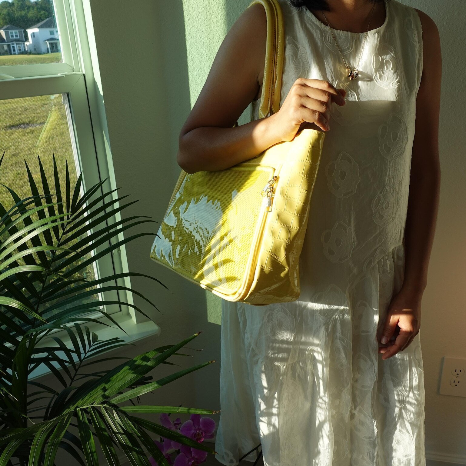 Large Ita Tote Bag with Clear Window for Pin Display Large Ita Tote Bag with Clear Window for Pin Display
