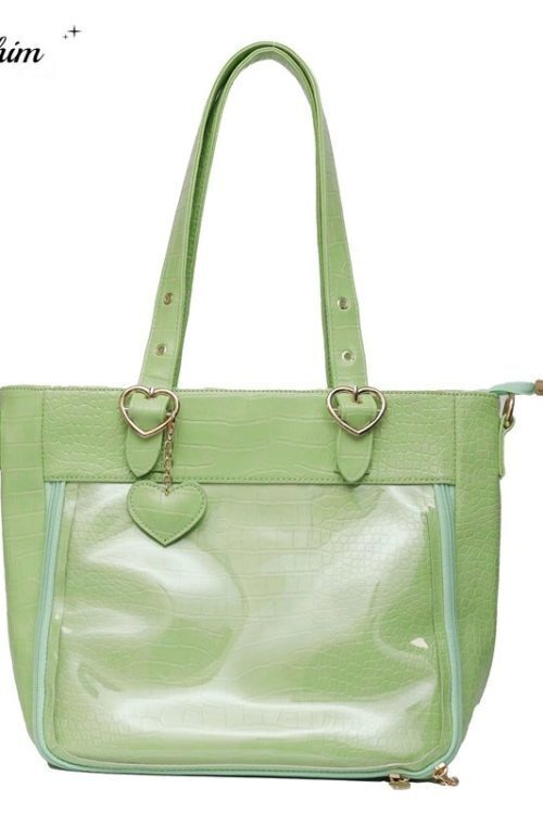 Large Ita Tote Bag with Clear Window for Plushies and Pins