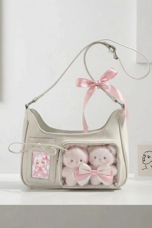 Large Kawaii Convertible Ita Bag with Clear Window for Pin Display