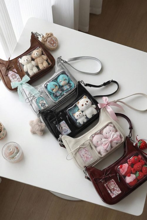 Large Kawaii Convertible Ita Bag with Clear Window for Pin Display