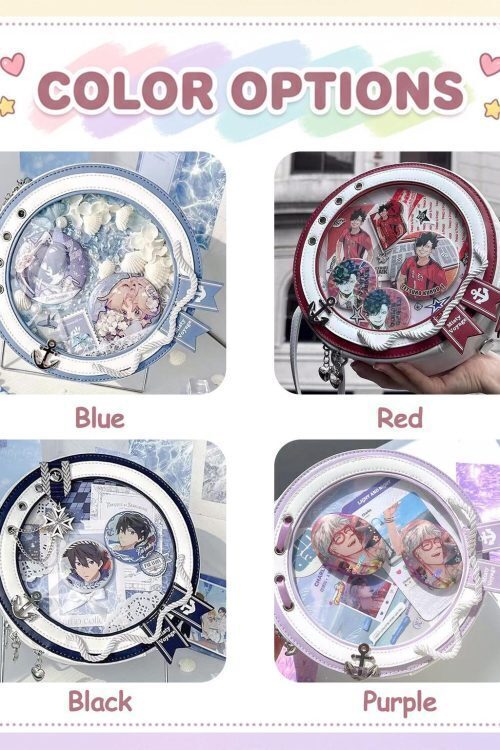 Large Kawaii Convertible Ita Bag with Clear Window for Plushies and Pins