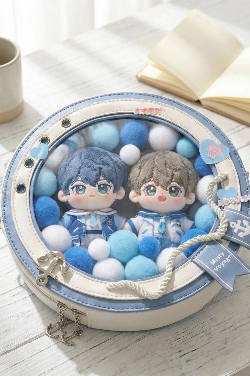 Large Kawaii Convertible Ita Bag with Clear Window for Plushies and Pins