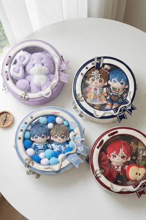 Large Kawaii Convertible Ita Bag with Clear Window for Plushies and Pins