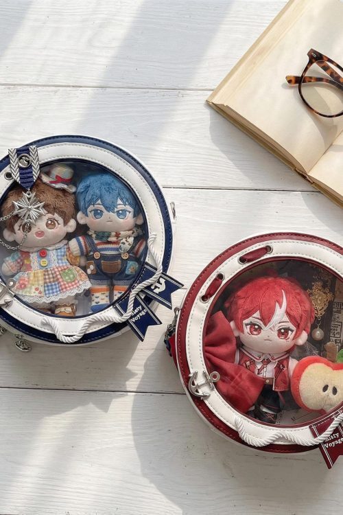 Large Kawaii Convertible Ita Bag with Clear Window for Plushies and Pins