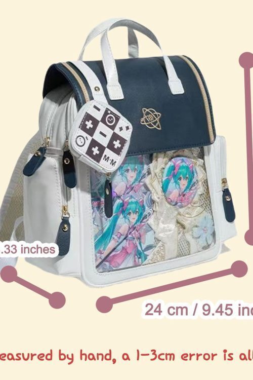 Large Kawaii Ita Backpack with Clear Window for Plushies and Pins
