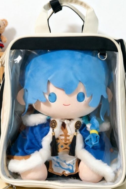 Large Kawaii Ita Backpack with Clear Window for Plushies and Pins