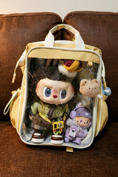 Large Kawaii Ita Backpack with Clear Window for Plushies and Pins