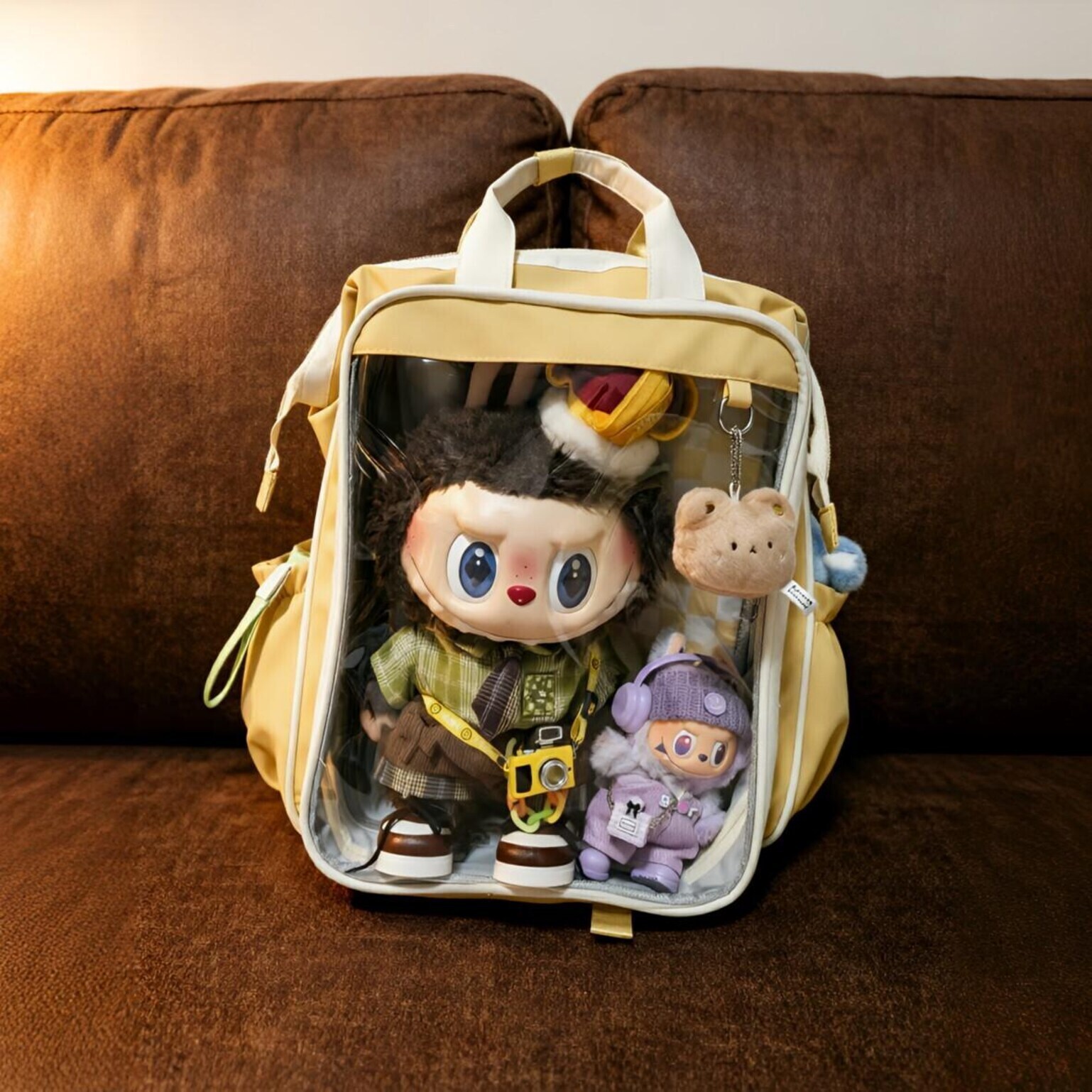 Large Kawaii Ita Backpack with Clear Window for Plushies and Pins Large Kawaii Ita Backpack with Clear Window for Plushies and Pins