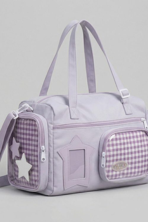 Large Kawaii Y2K Ita Backpack with Clear Window for Pin Display
