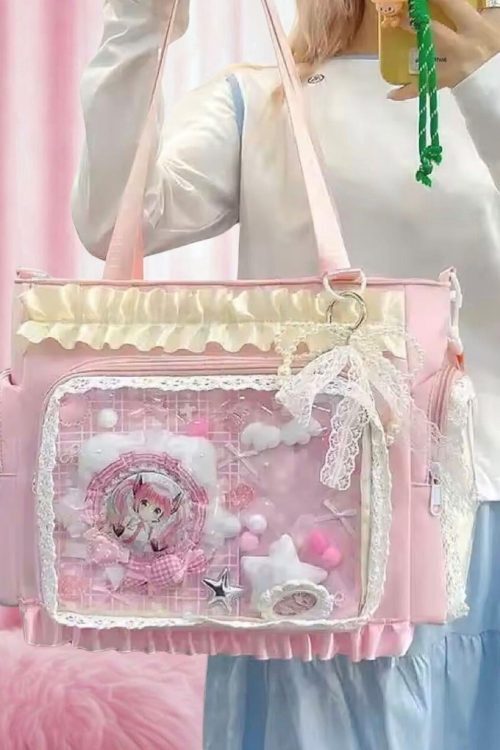Large Pink Convertible Ita Bag for Pin Display