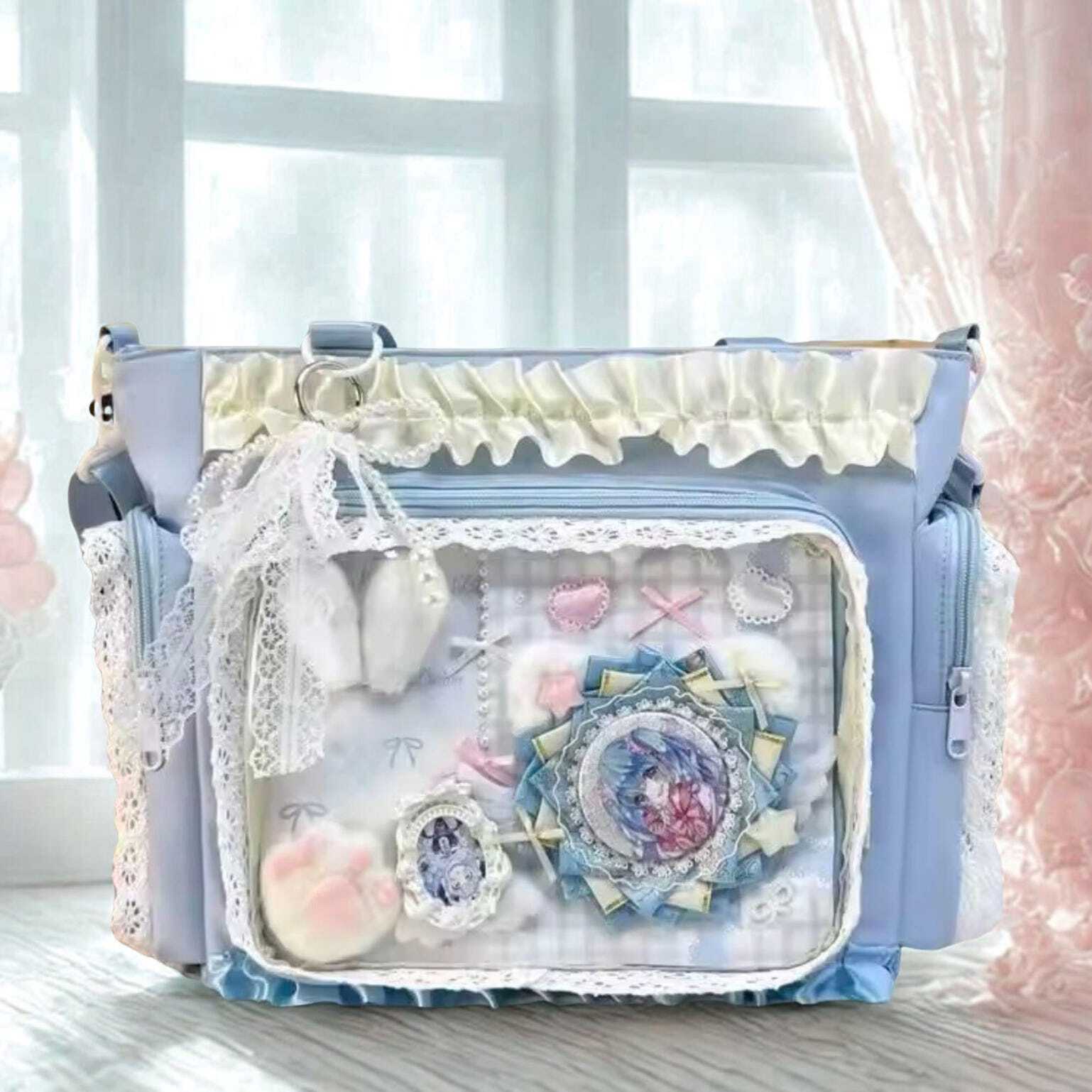 Large Pink Convertible Ita Bag for Pin Display Large Pink Convertible Ita Bag for Pin Display