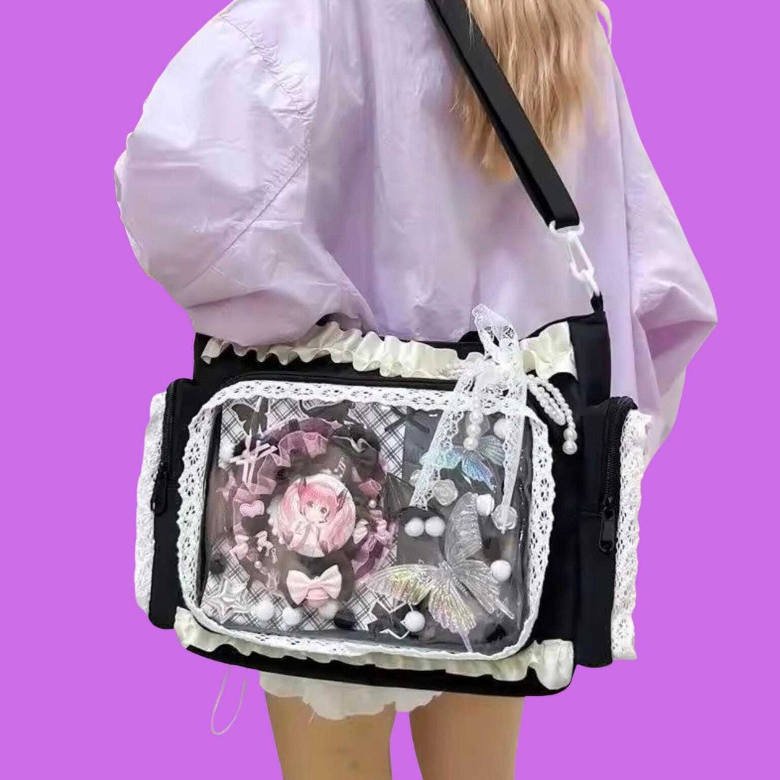 Large Pink Convertible Ita Bag for Pin Display Large Pink Convertible Ita Bag for Pin Display