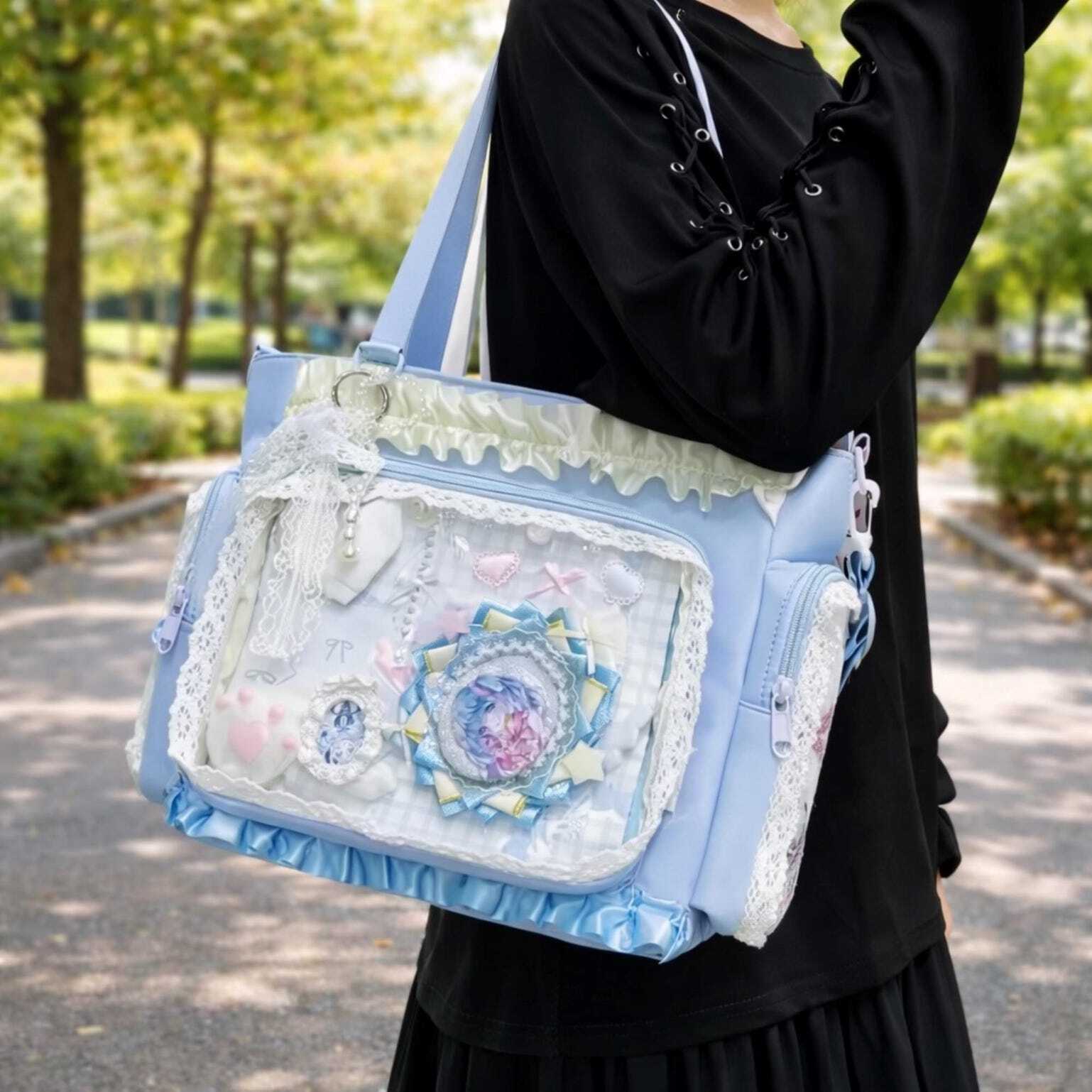 Large Pink Convertible Ita Bag for Pin Display Large Pink Convertible Ita Bag for Pin Display