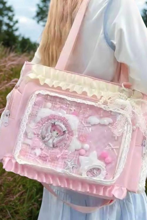Large Pink Convertible Ita Bag for Pin Display