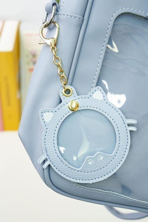 Large Pink Convertible Ita Bag with Clear Window for Pin Display