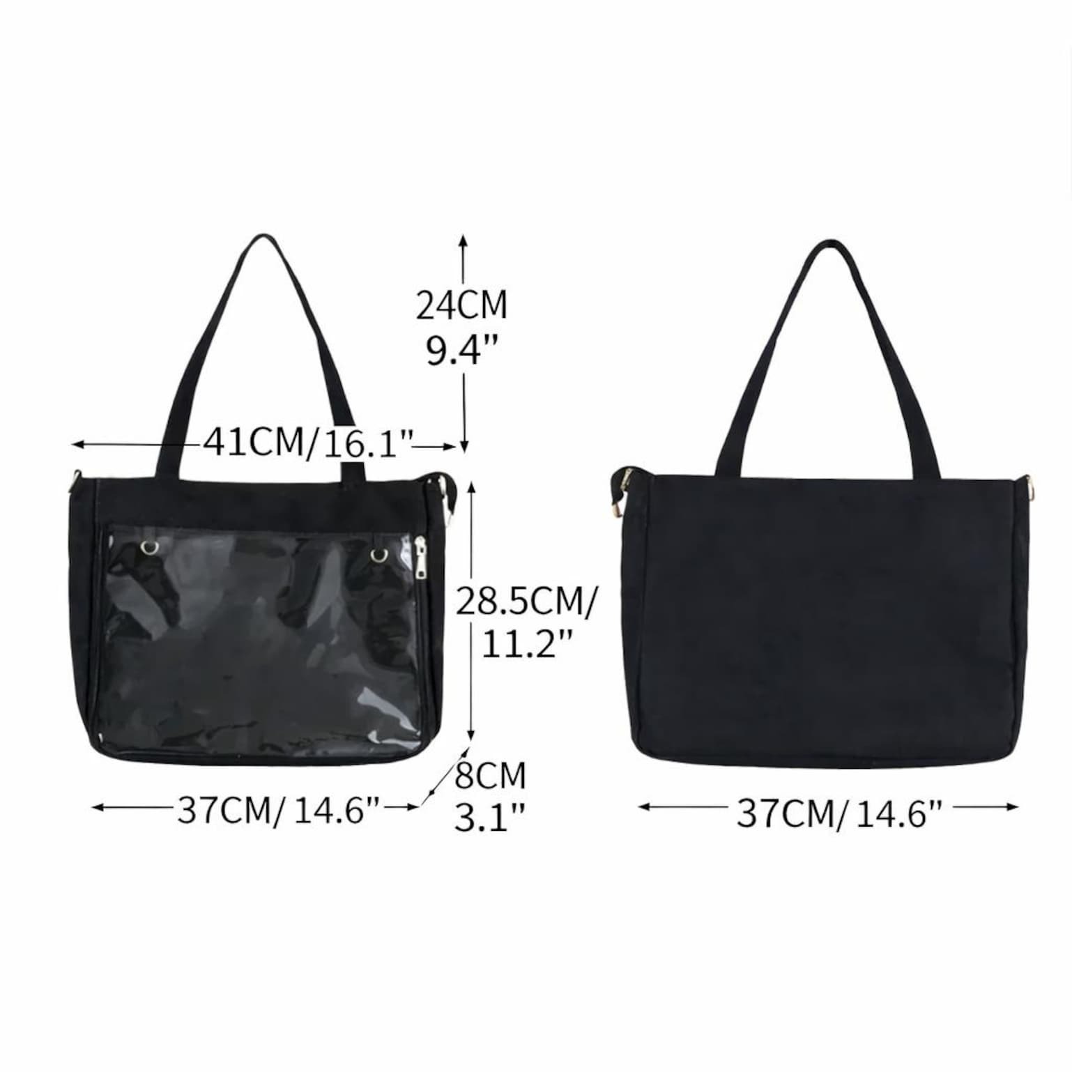 Large Pink Ita Shoulder Bag with Clear Window for Pin Display Large Pink Ita Shoulder Bag with Clear Window for Pin Display