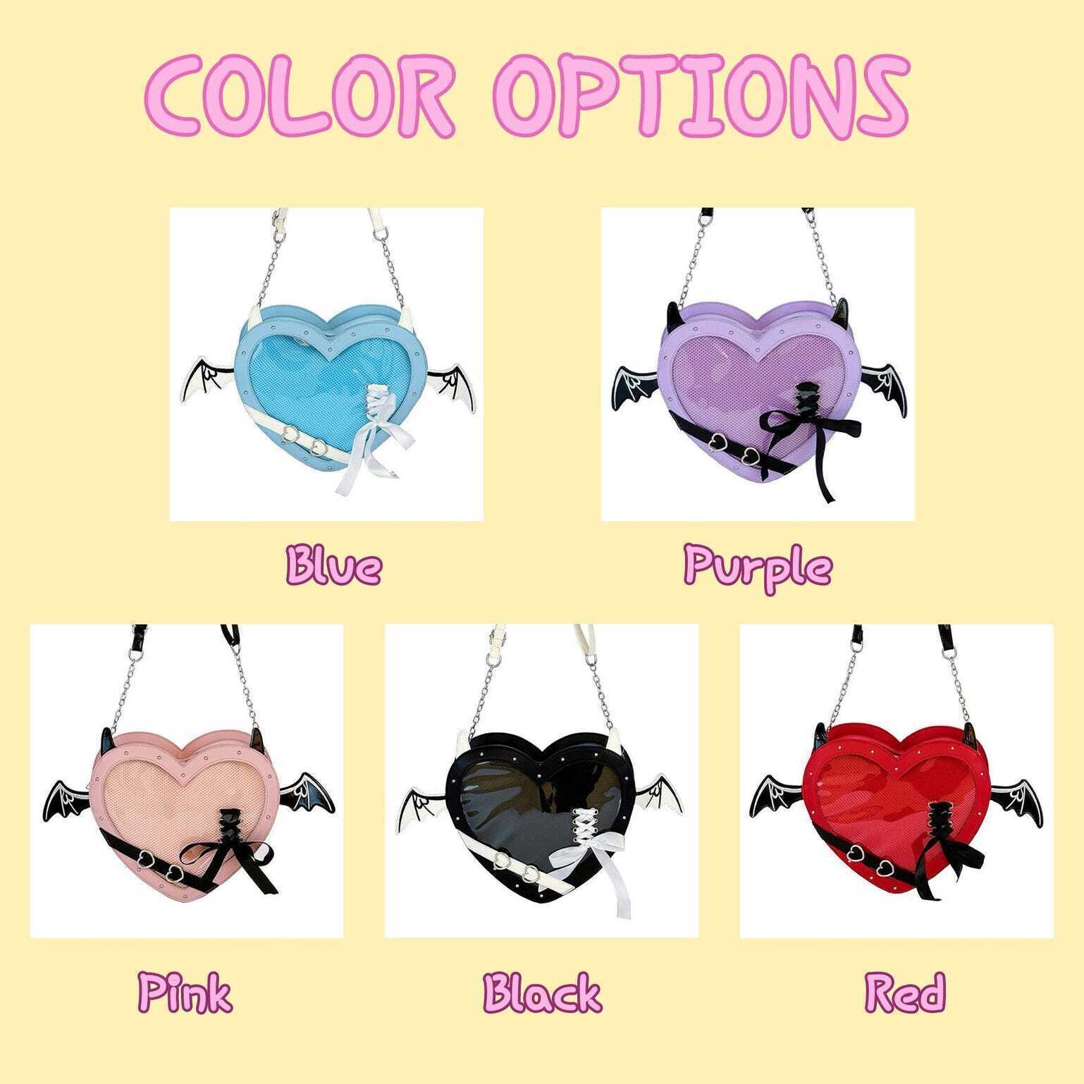 Large Pink Kawaii Ita Shoulder Bag with Clear Window for Pin Display Large Pink Kawaii Ita Shoulder Bag with Clear Window for Pin Display