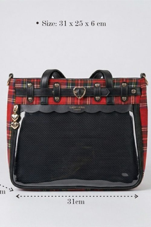 Large Pink Kawaii Y2K Ita Handbag with Clear Window for Pin Display