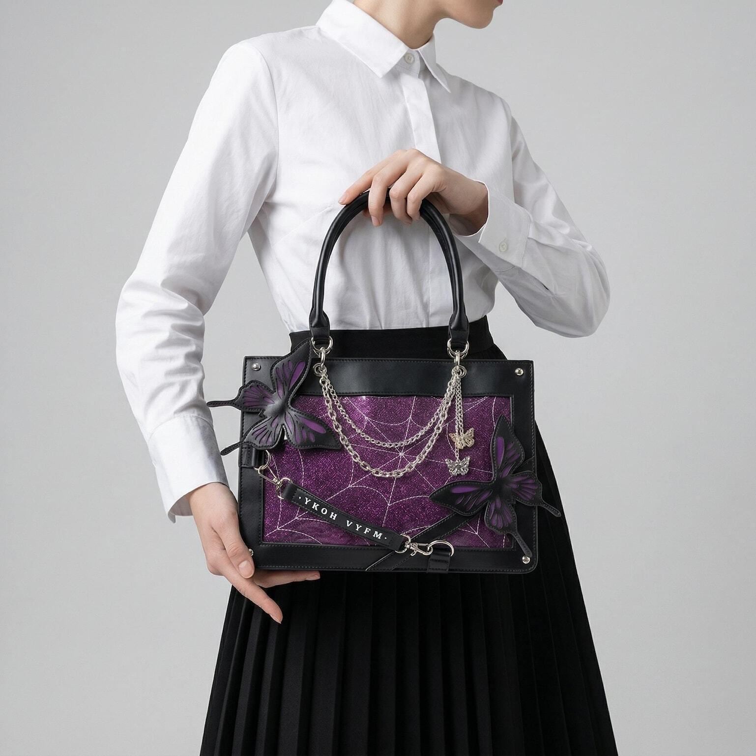 Large Red Kawaii Y2K Ita Handbag with Clear Window for Pin Display Large Red Kawaii Y2K Ita Handbag with Clear Window for Pin Display