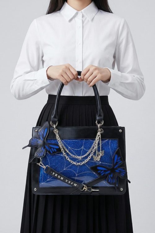 Large Red Kawaii Y2K Ita Handbag with Clear Window for Pin Display