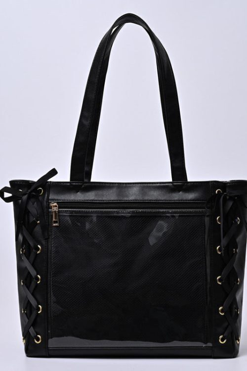 Large Ribbon Ita Tote Bag with Included Insert