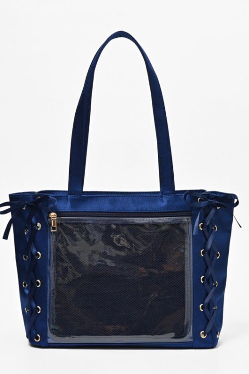 Large Ribbon Ita Tote Bag with Included Insert