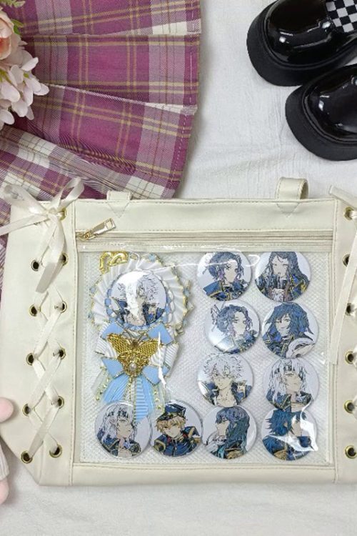 Large Ribbon Ita Tote Bag with Included Insert