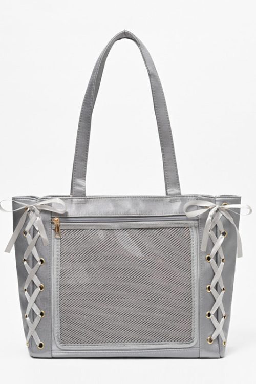 Large Ribbon Ita Tote Bag with Included Insert