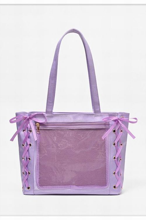 Large Ribbon Ita Tote Bag with Included Insert