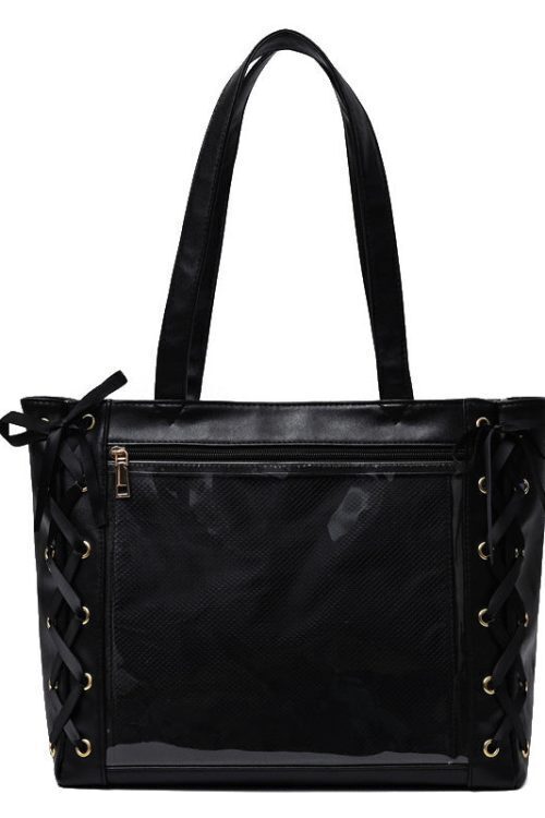 Large Ribbon Ita Tote Bag with Included Insert