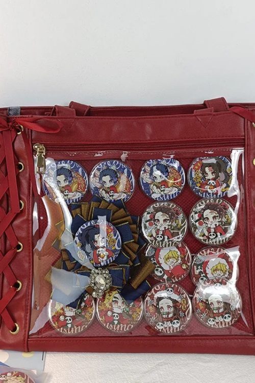 Large Ribbon Ita Tote Bag with Included Insert