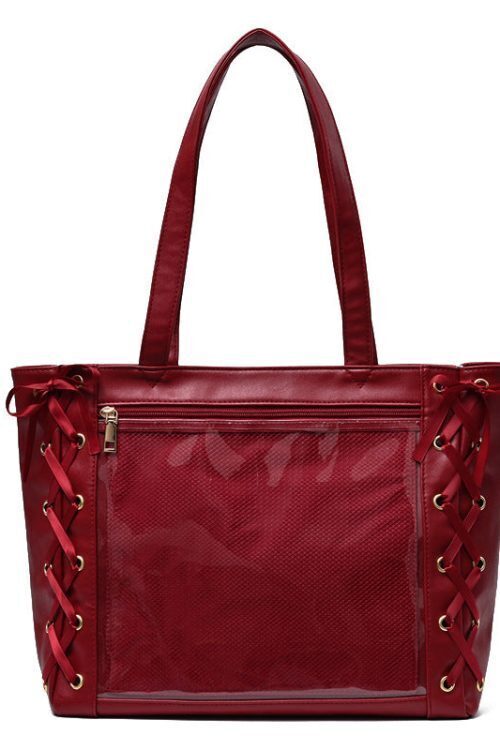 Large Ribbon Ita Tote Bag with Included Insert