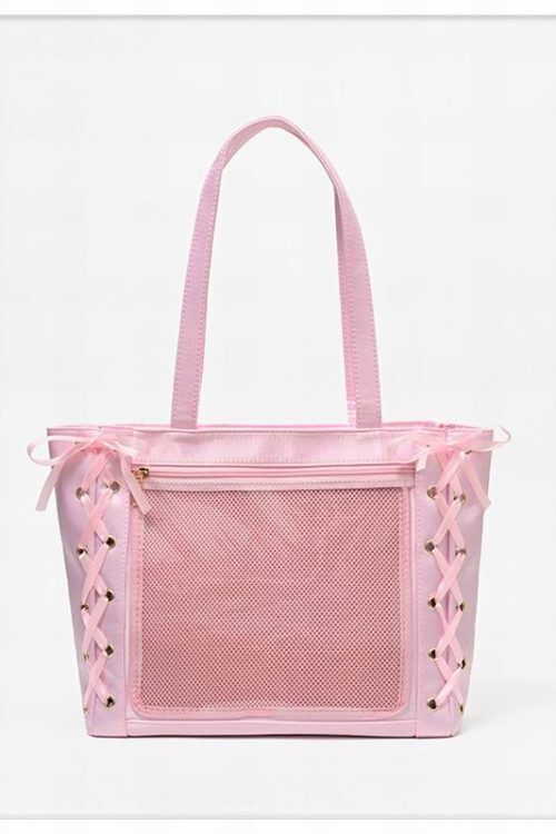 Large Ribbon Ita Tote Bag with Included Insert