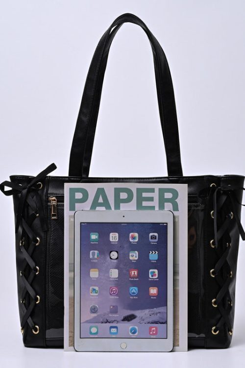 Large Ribbon Ita Tote Bag with Included Insert