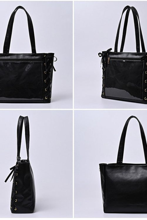 Large Ribbon Ita Tote Bag with Included Insert