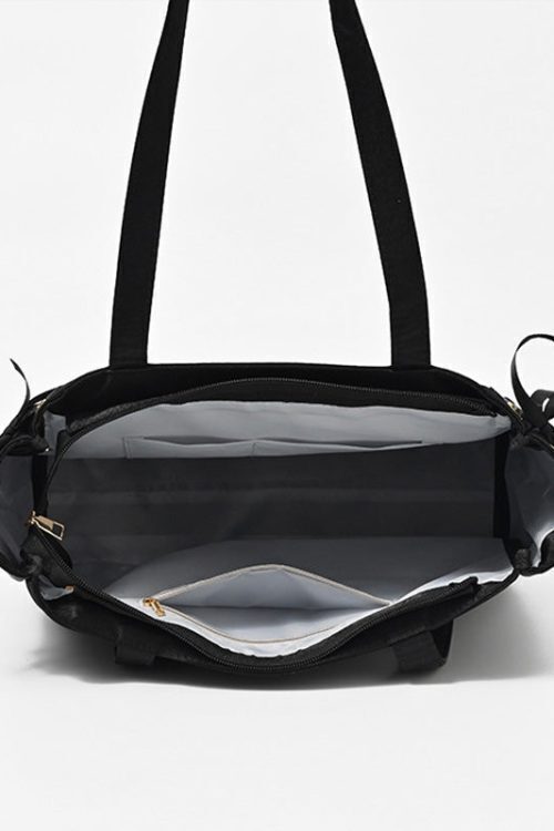 Large Ribbon Ita Tote Bag with Included Insert