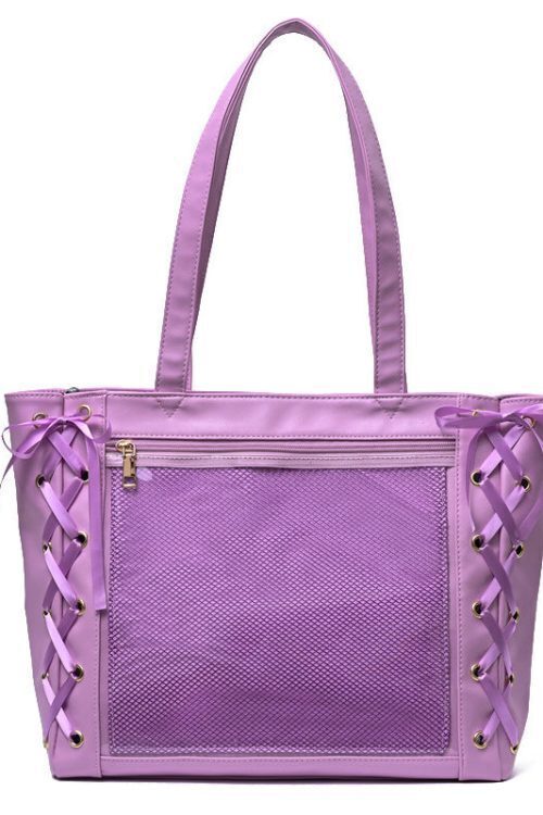 Large Ribbon Ita Tote Bag with Included Insert
