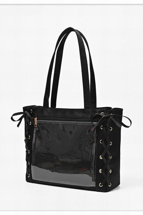 Large Ribbon Ita Tote Bag with Included Insert