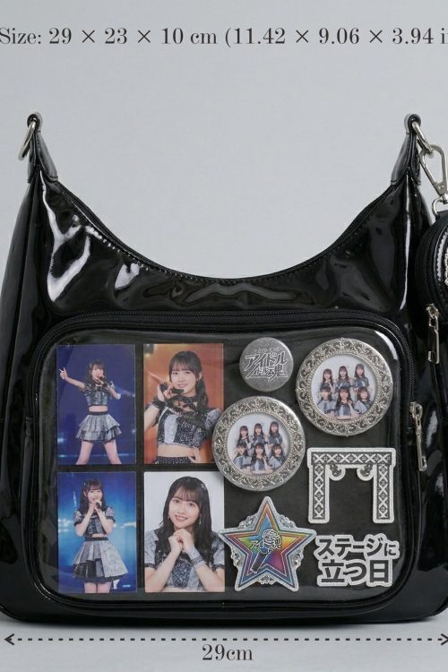 Large Silver Kawaii Y2K Ita Backpack with Clear Window for Plushies and Pins